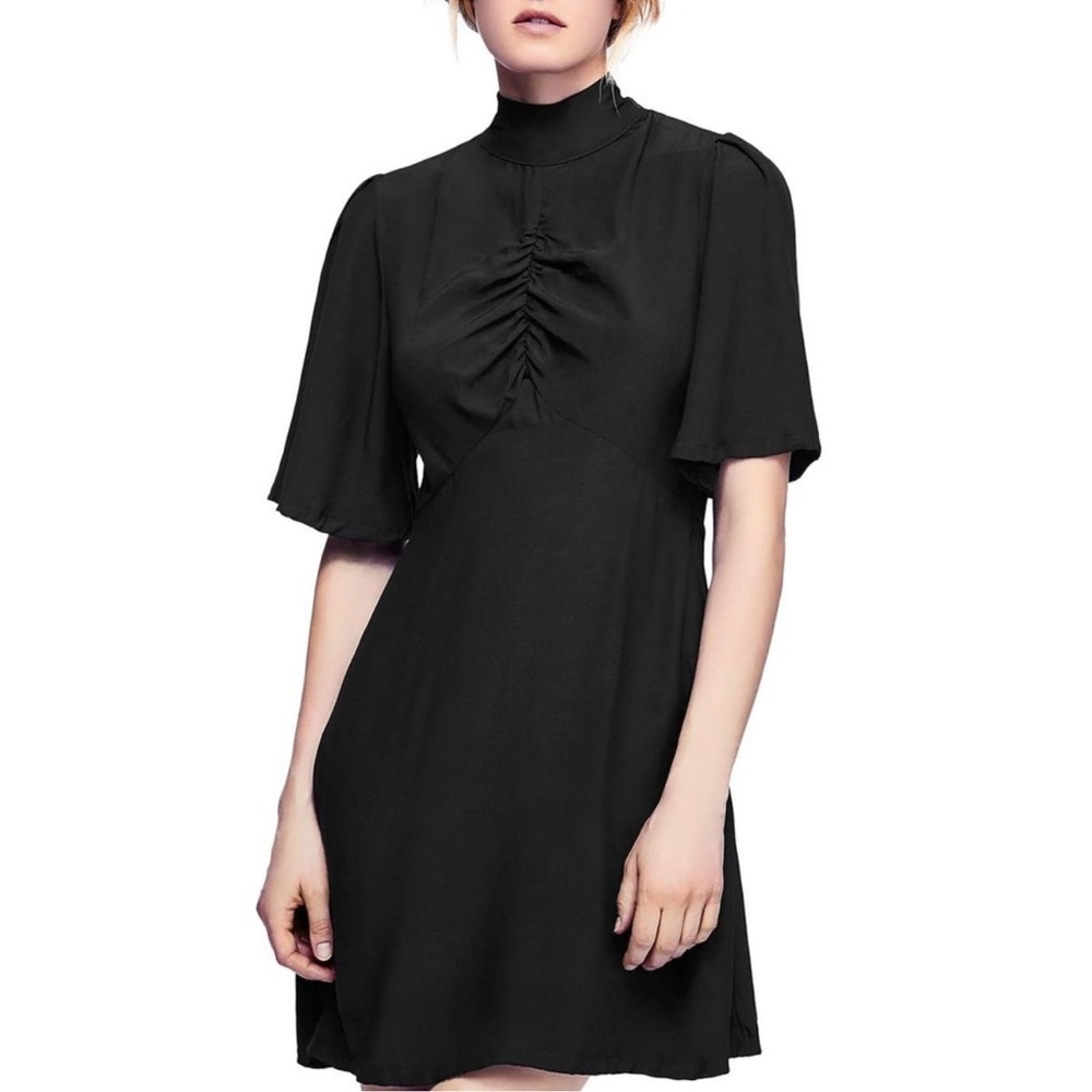 Free People Be My Baby Black Mock Neck
Ruched Boho - NWOT